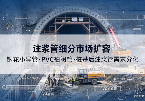 金水注浆管细分市场扩容，隧道钢花小导管、PVC 袖阀管、桩基后注浆管需求分化